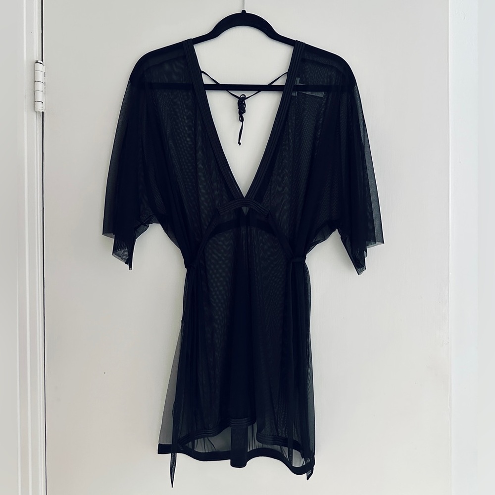La Perla Black Sheer Swimwear Cover-Up